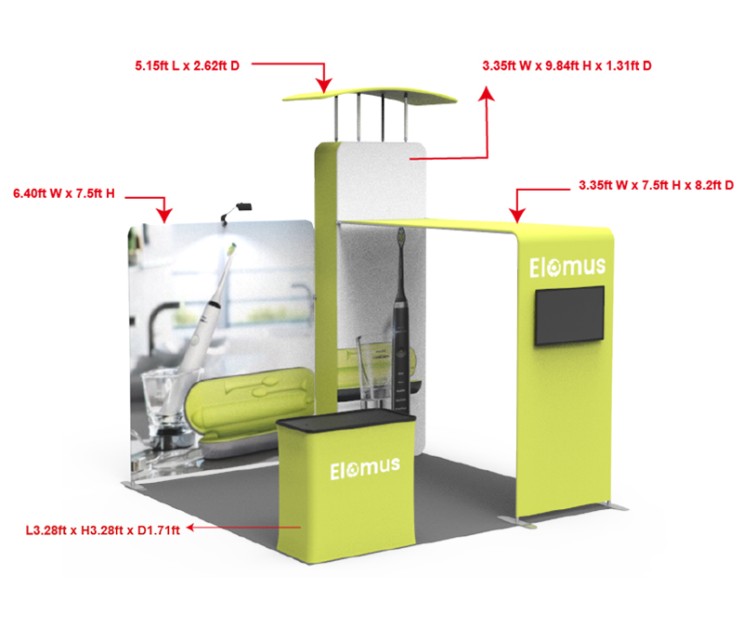 10ft Custom Smart Fit Trade Show Booth E07