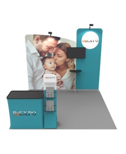 10ft Custom Smart Fit Trade Show Booth 13