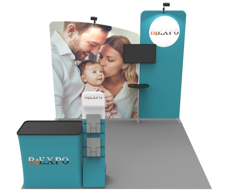 10ft Custom Smart Fit Trade Show Booth 13