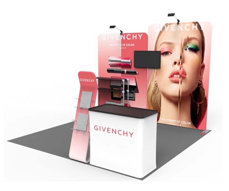 10ft Marketing Booth Display Smart-Fit Media EB