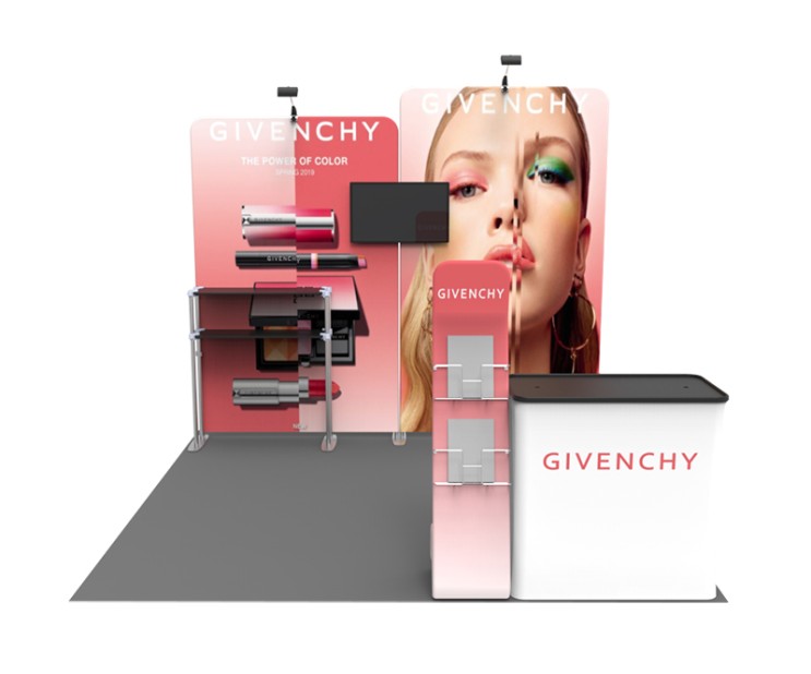 10ft Marketing Booth Display Smart-Fit Media EB