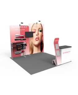 10ft Marketing Booth Display Smart-Fit Media EB