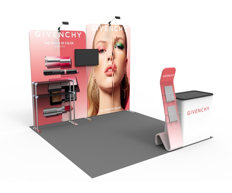 10ft Marketing Booth Display Smart-Fit Media EB