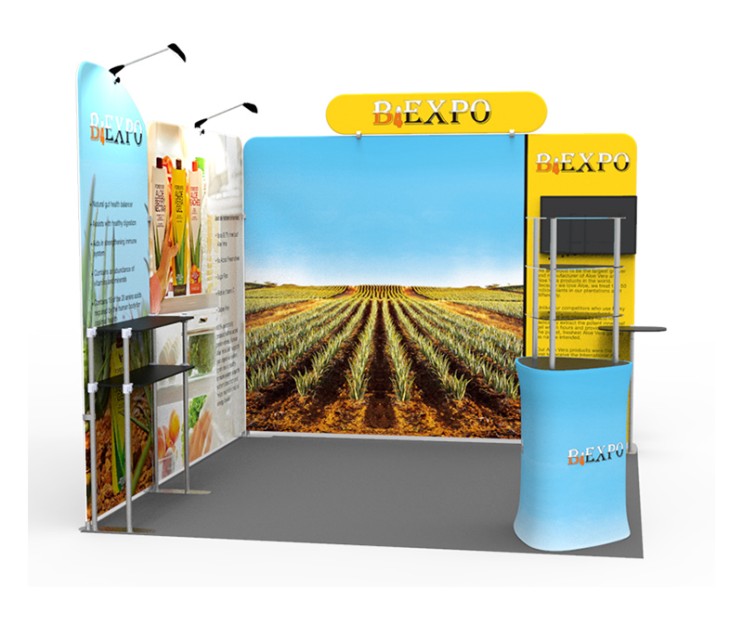 10ft Custom Smart Fit Trade Show Booth ET
