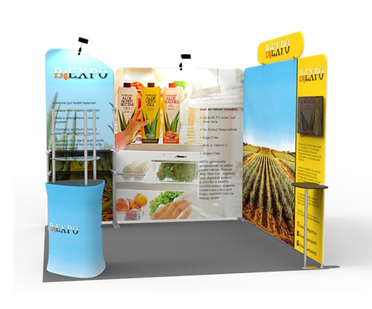 10ft Custom Smart Fit Trade Show Booth ET