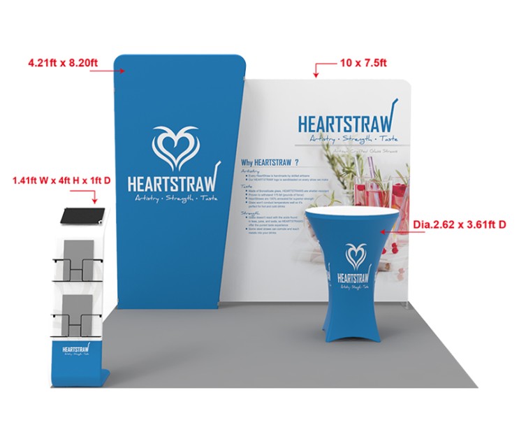 10ft Custom Smart Fit Trade Show Booth EN