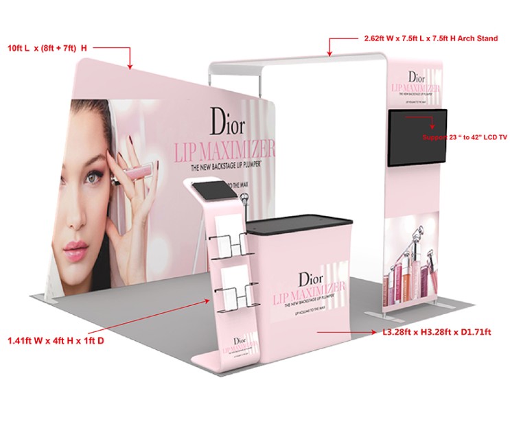 10ft Custom Smart Fit Trade Show Booth TP