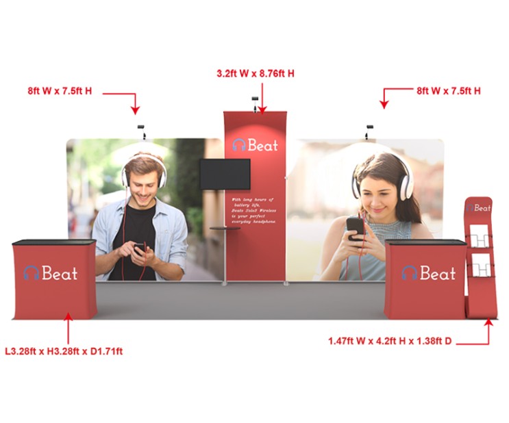 20ft Custom Smart Fit Trade Show Booth 5