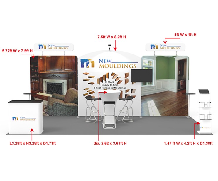 20ft Custom Smart Fit Trade Show Booth E06