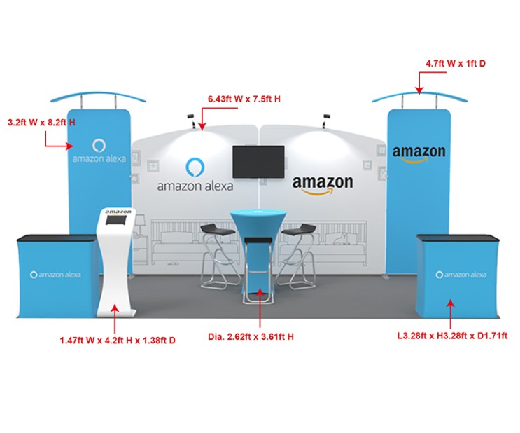 20ft CustomConvertible Smart Fit Trade Show Booth E07
