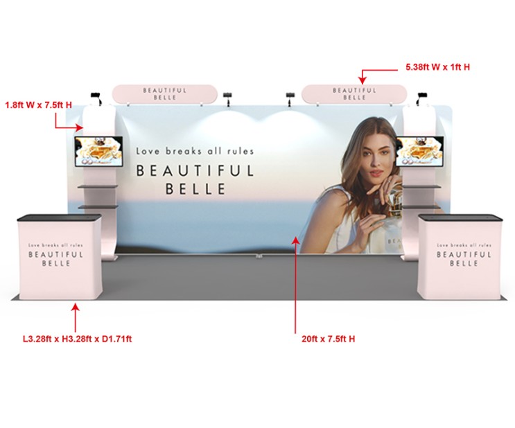 20ft Custom Smart Fit Trade Show Booth EA
