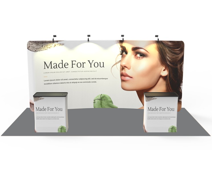 20ft Custom Smart Fit Trade Show Booth EE