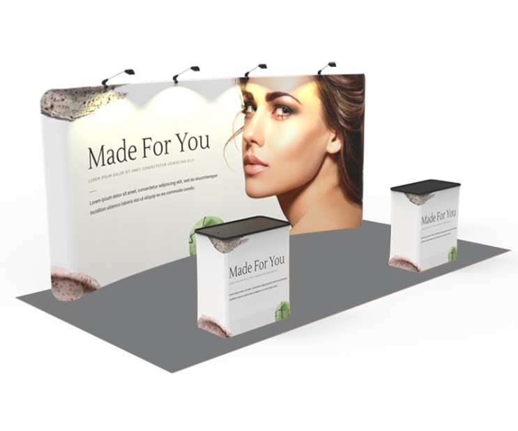 20ft Custom Smart Fit Trade Show Booth EE