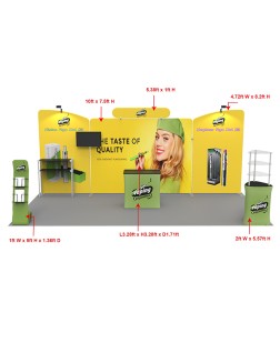 20ft Custom Smart Fit Trade Show Booth EH