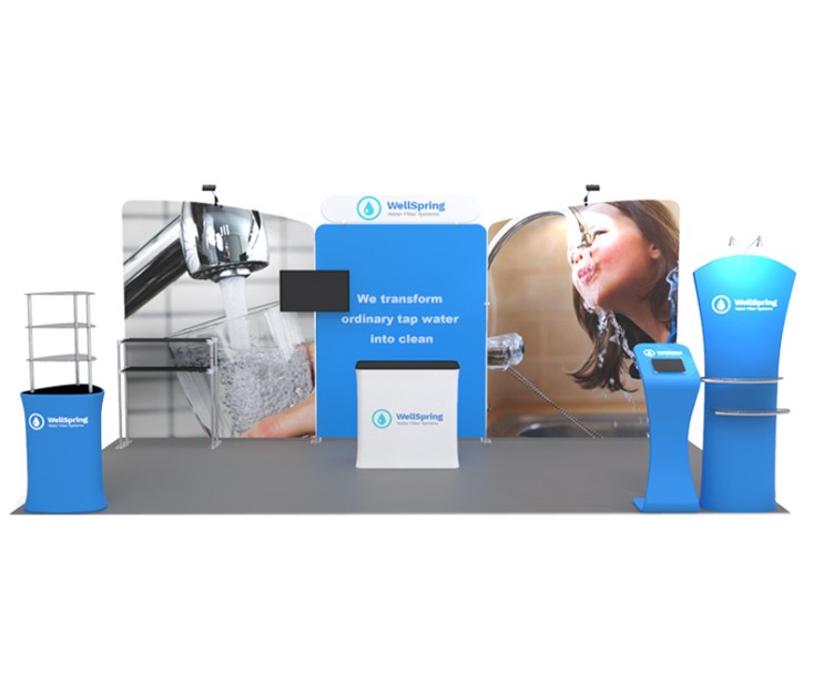 20ft Custom Portable Exhibits Display Media Kit K