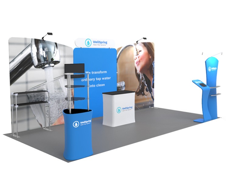 20ft Custom Portable Exhibits Display Media Kit K