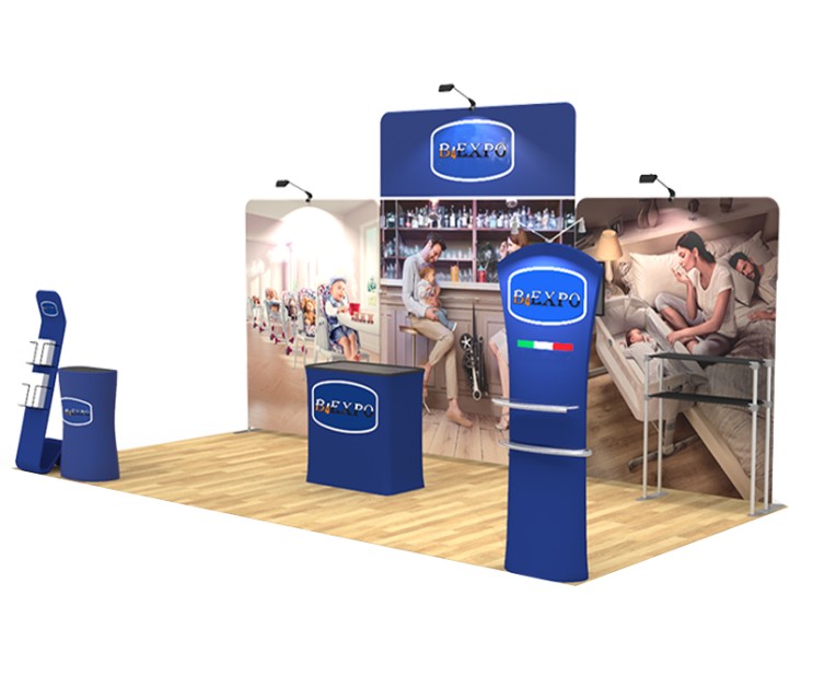 20ft Custom Smart Fit Trade Show Booth EL