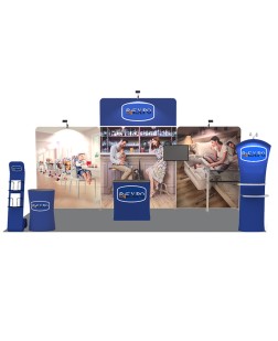 20ft Custom Smart Fit Trade Show Booth EL