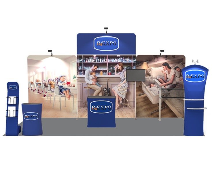 20ft Custom Smart Fit Trade Show Booth EL
