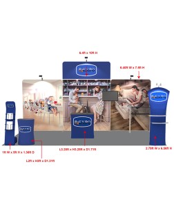 20ft Custom Smart Fit Trade Show Booth EL
