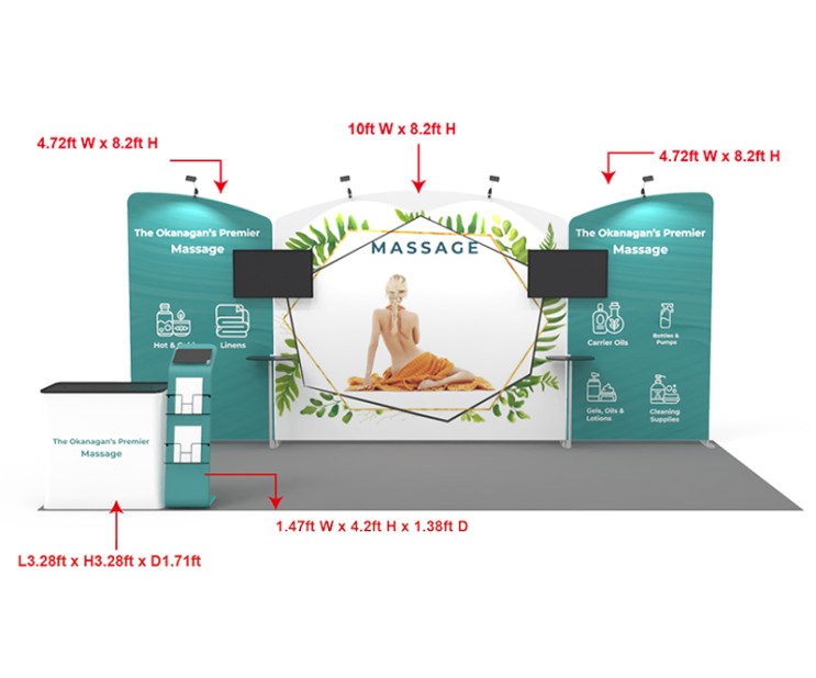 20ft Custom Smart Fit Trade Show Booth E02