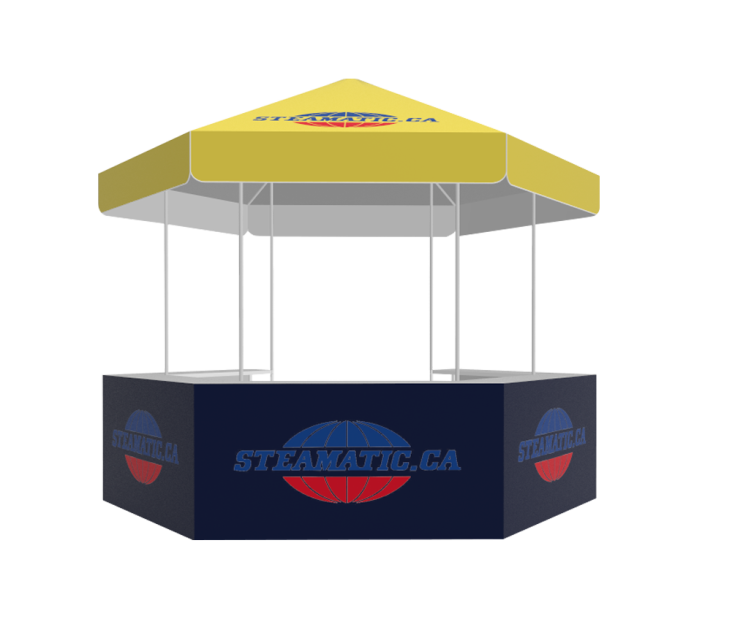 Outdoor Advertising 10 x 10ft Hexagonal Dome Kiosk