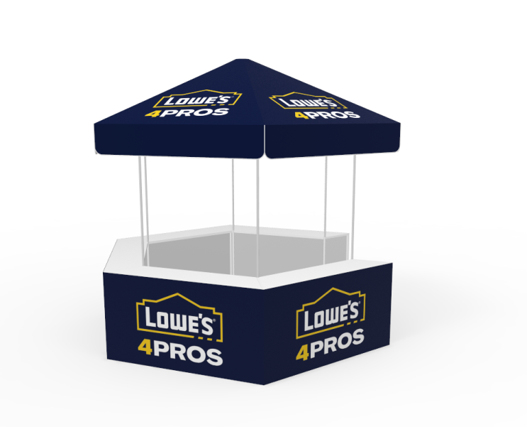 Outdoor Advertising 10 x 10ft Hexagonal Dome Kiosk