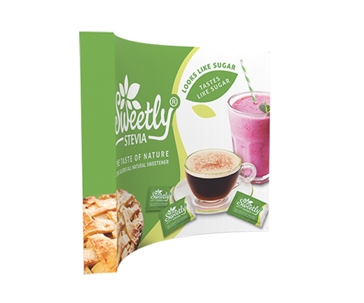 10 x 7.5ft Curved Expanding Pop Up Back wall