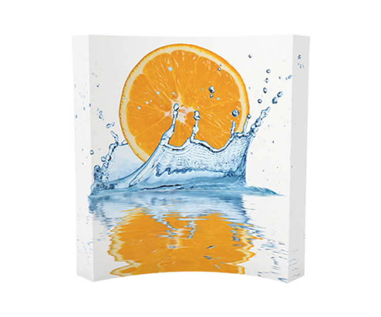 7.5 x 7.5ft Curved Expanding Pop Up Back wall