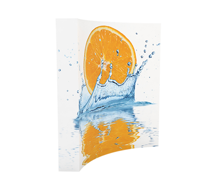 7.5 x 7.5ft Curved Expanding Pop Up Back wall