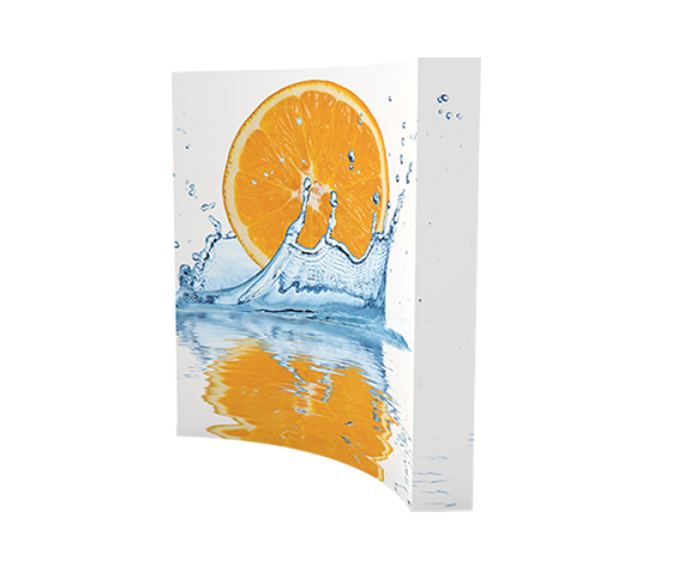 7.5 x 7.5ft Curved Expanding Pop Up Back wall