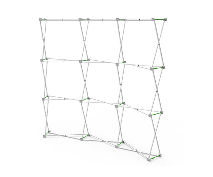 7.5 x 7.5ft Curved Expanding Pop Up Back wall