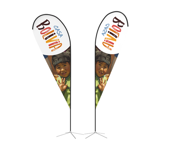 Set of 1 10ft Teardrop Flags with ground spike