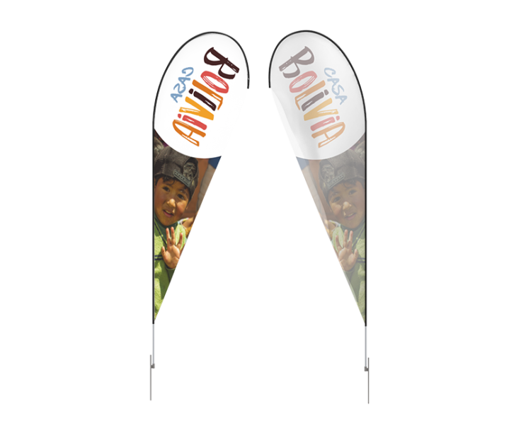 Set of 1 10ft Teardrop Flags with ground spike