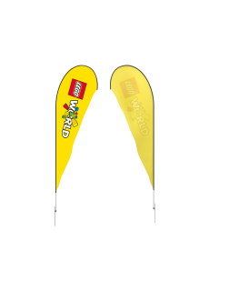 Set of 1 7ft Teardrop Flags with ground spike