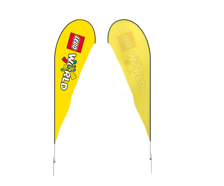 Set of 1 8ft Teardrop Flags with ground spike