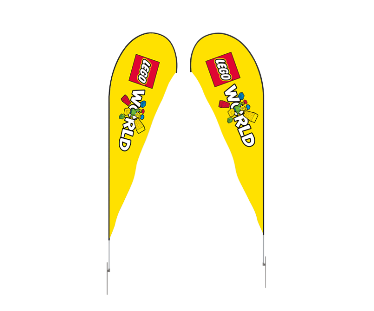 Set of 1 8ft Teardrop Flags with ground spike