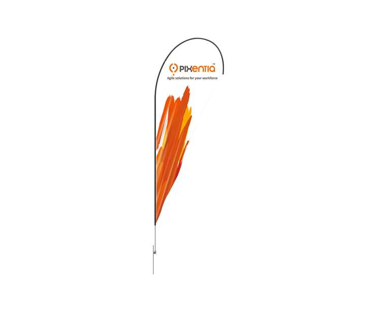 Set of 1 12ft Teardrop Flags with ground spike