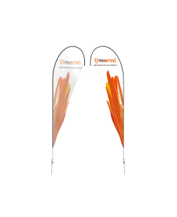 Set of 1 12ft Teardrop Flags with ground spike