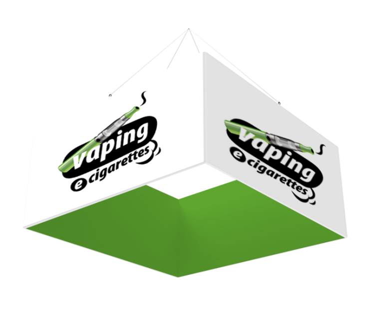 Custom Square Trade Show Hanging Banner