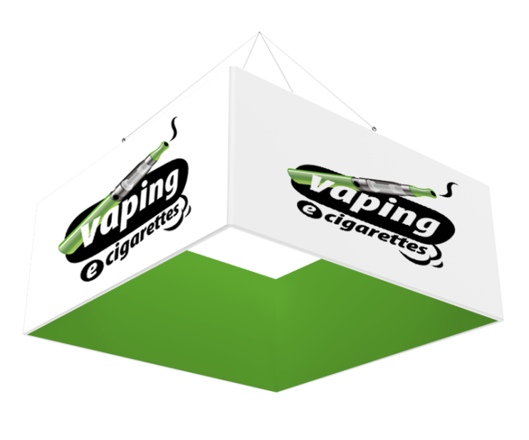 Custom Square Trade Show Hanging Banner