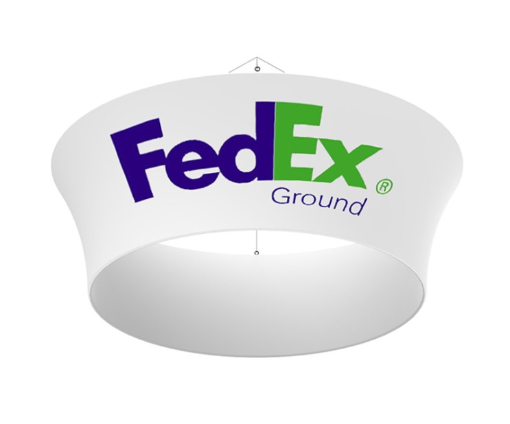 Custom Tapered Circle Trade Show Hanging Banner