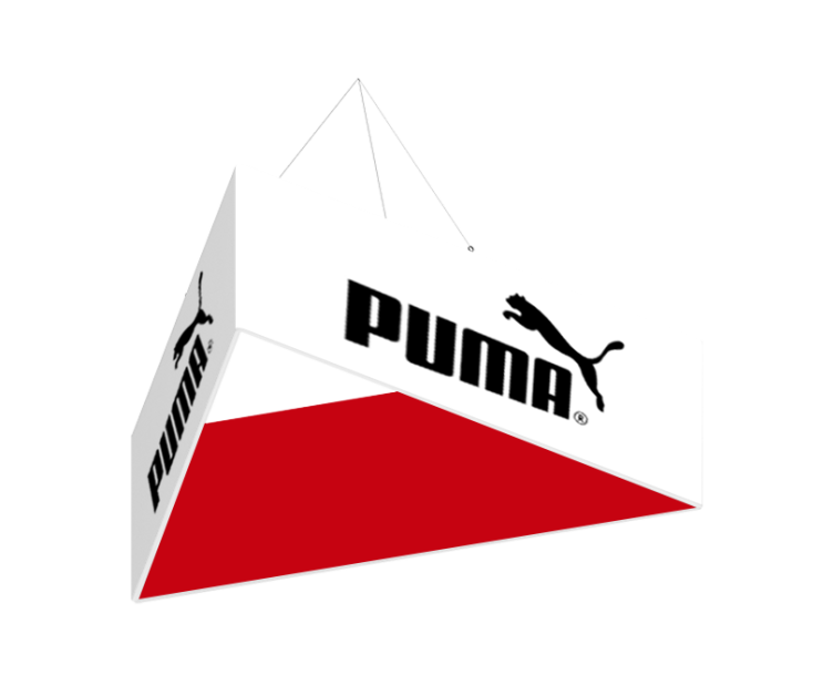 Custom Triangle Trade Show Hanging Banner