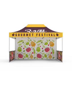 10 x 15ft trade show pop up Tent with back wall & 2 half-side walls
