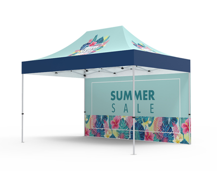 10 x 15ft trade show pop up Tent with back wall