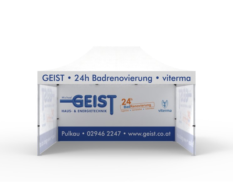 10 x 15ft trade show pop up Tent with 3 full walls