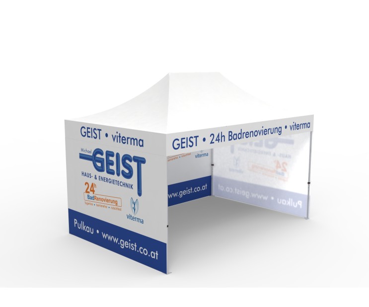 10 x 15ft trade show pop up Tent with 3 full walls