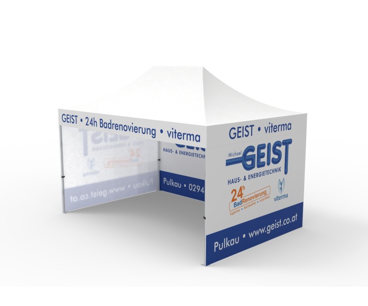 10 x 15ft trade show pop up Tent with 3 full walls