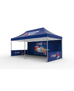10 x 20ft trade show pop up Tent with Full back wall & 2 half-side wall