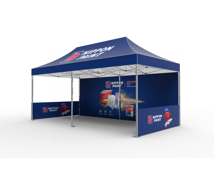 10 x 20ft trade show pop up Tent with Full back wall & 2 half-side wall 10 x 20ft trade show pop up Tent with Full back wall & 2 half-side wall